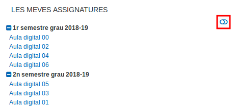 Assignatures editables per categories